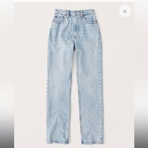 Abercrombie 90s straight ultra high rise curve love jeans